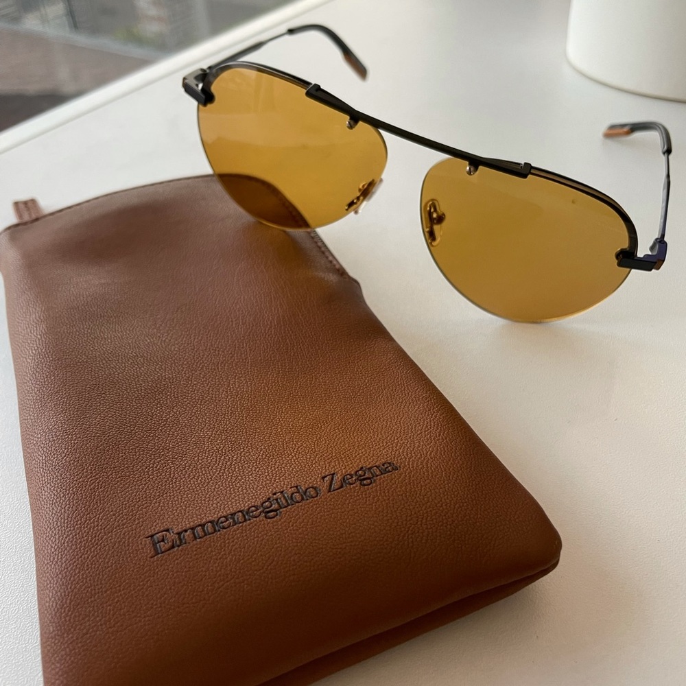 Ermenegildo Zegna men’s aviator sunglasses